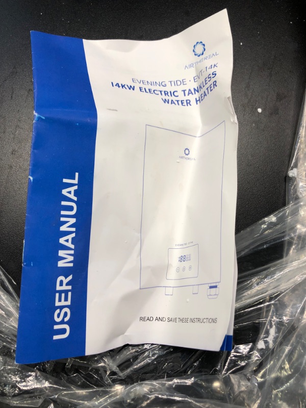 Photo 3 of Airthereal Electric Tankless Water Heater 14kW, 240Volts - Endless On-Demand Hot Water - Self Modulates to Save Energy Use - Small Enough to Install Anywhere - for 1 Shower, Evening Tide series