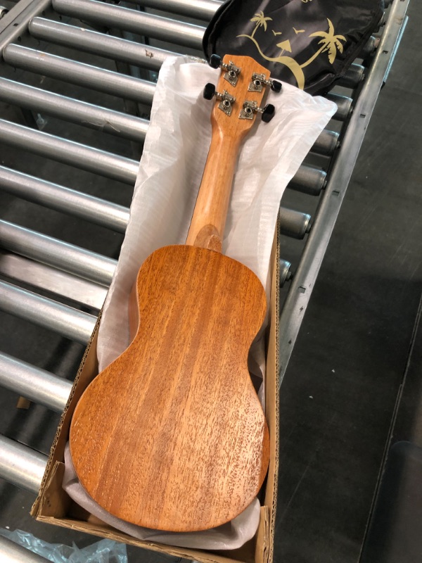 Photo 3 of Strong Wind Soprano Ukulele for Beginners, Mahogany 21 Inch Hawaiian Starter Uke Kids Guitar Ukalalee With Gig Bag Soprano 21in Waves