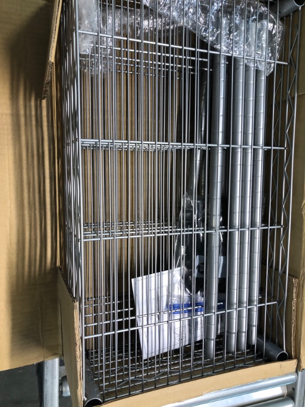 Photo 4 of SINGAYE 5 Tier Adjustable Storage Shelf Metal Storage Rack Wire Shelving Unit Storage Shelves Metal 660Lbs Capacity 23.6" L x 14" W x 59.1" H for Pantry Closet Kitchen Laundry Silver Medium