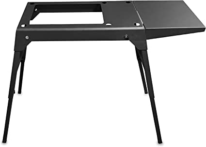 Photo 1 of BSARTE Grill Griddle Stand Compatible for Blackstone 17” 22 inch Table Top Griddle, Outdoor Camping Cooking Station Worktable with Adjustable Leg and Side Shelf, BBQ Accessories