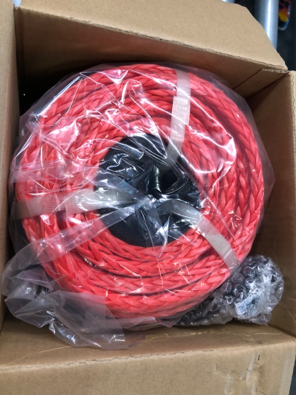 Photo 4 of RUGCEL WINCH 3/8" x 85' Synthetic Winch Rope with Hook