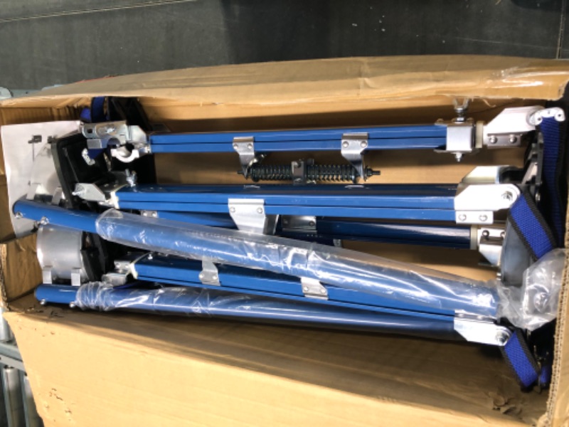 Photo 6 of 24 inch -40 inch Professional Grade Adjustable Drywall Stilts Taping Paint Stilt Aluminum Tool Stilt for Painting Painter Taping Blue 24"-40" blue