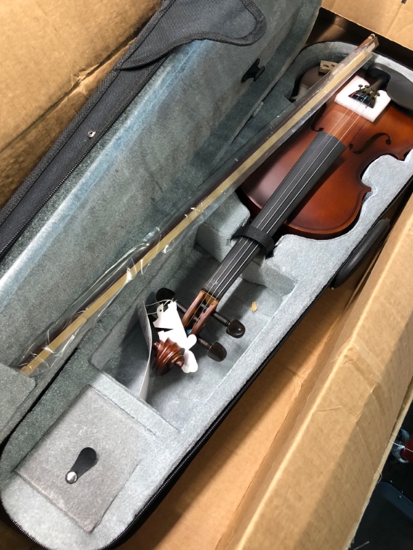 Photo 6 of Aliyes Solid Wood Violin Designed for Beginners/Students with Hard Case Bow Rosin (4/4/Full-size)