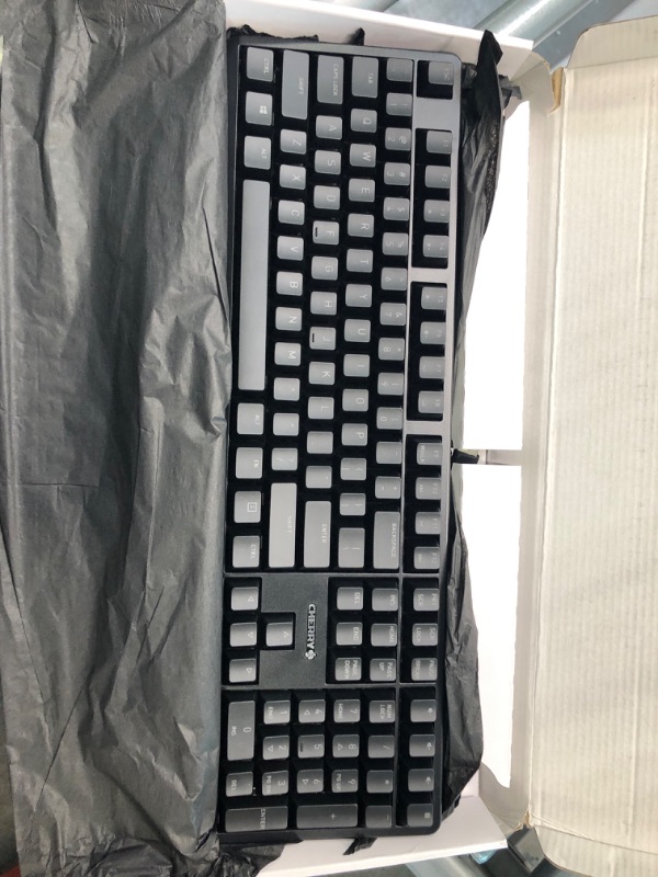 Photo 1 of Cherry MX RGB Mechanical Keyboard with MX Red Silent Gold-Crosspoint Key switches for typists, Programmers, Creator, Coder, Work in The Office or at Home G80-3000N RGB (Full Size)