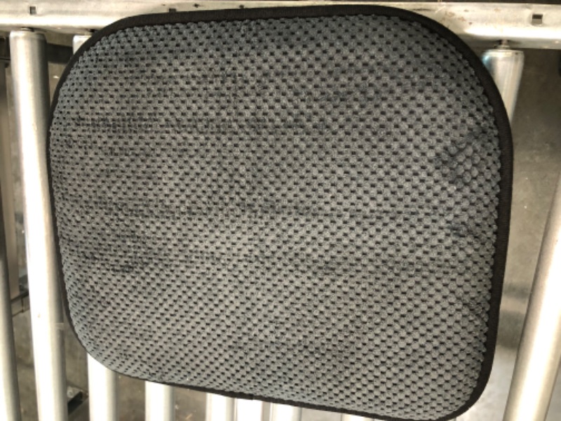 Photo 1 of Dark Slate Gray Kitchen Dining Chair Cushions Set of 4 Pack Foam Seat Cushions Non-Slip Thick Durable Soft Chair Pads for Office Washable, 15In*17In Dark Grey 4