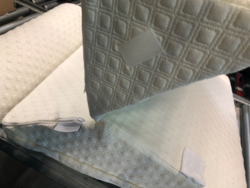 Photo 1 of Flexicomfort Memory Foam Wedge Pillow for Sleeping with Adjustable Head Support Cushion - Post Surgery Pillow - Folding Incline Cushion System for Legs - Washable Cover