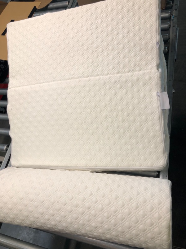 Photo 1 of Flexicomfort Memory Foam Wedge Pillow for Sleeping with Adjustable Head Support Cushion - Post Surgery Pillow - Folding Incline Cushion System for Legs - Washable Cover