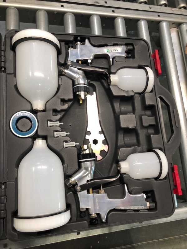 Photo 1 of DP Dynamic Power HVLP and Standard Gravity Feed Spray Gun Kit ((1) HVLP Spray Gun and (1) Conventional Spray gun)