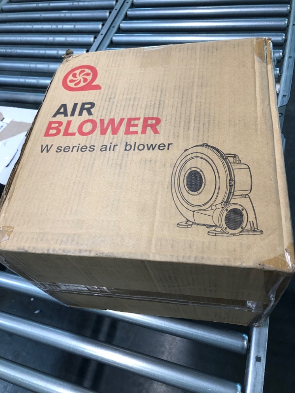 Photo 2 of Air Blower for Inflatables- Inflatable Blower- 450 Watt,0.6 HP Bounce House Blower for Jumper, Bouncy Castle Yellow Electric Air Pump Fan Commercial Blower 450W