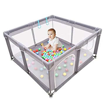 Photo 1 of Baby Playpen, Baby Playpen for Toddler, Baby Playard, Playpen for Babies with Gate, Indoor & Outdoor Playard for Kids Activity Center?Sturdy Safety Play Yard with Soft Breathable Mesh