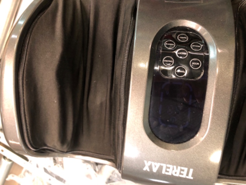 Photo 1 of TERELAX Foot Massager Machine Shiatsu Foot Calf Massager with Heat Plantar Nerve Pain Electric Deep Kneading Rolling Massage for Foot Leg Calf Arm Ankle w/Remote Gray