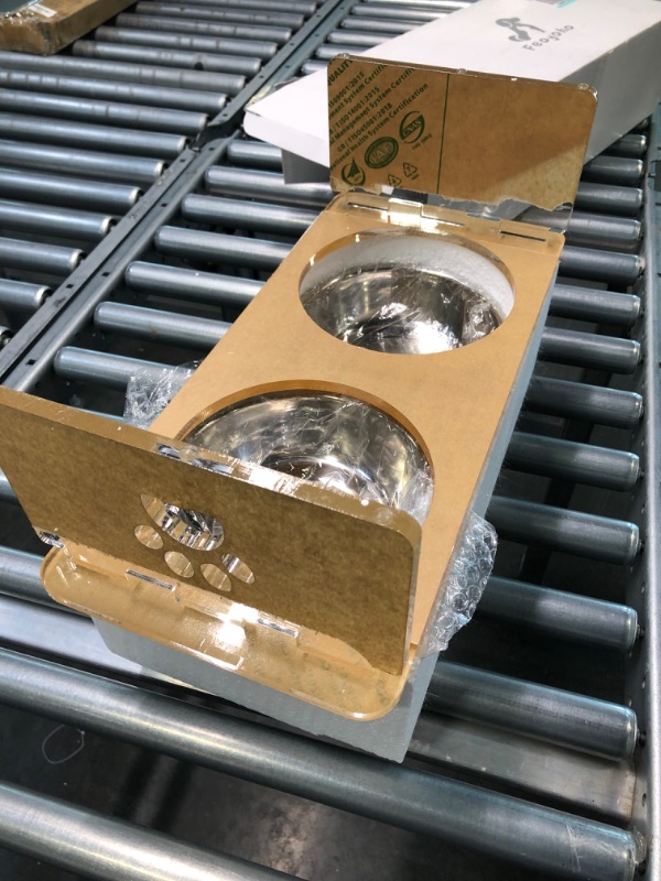 Photo 4 of Dog and Cat Bowls Elevated Set - Acrylic Feeder Stand with 2 Set Removable Stainless Steel and Glass Bowls Food and Water Raised Dishes for Medium Dogs,5.5 inches 5.5" Tall, 34 Oz Bowl