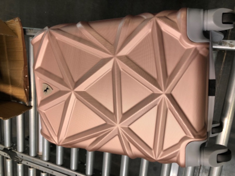 Photo 1 of Gem 2-Piece Rose Gold Carry-On Spinner Cosmetic Suitcase