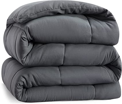 Photo 1 of Bedsure Duvet 106in x 90in comforter Dark Grey - All Season Quilted Down Alternative Comforter, Mashine Washable Bedding Comforter