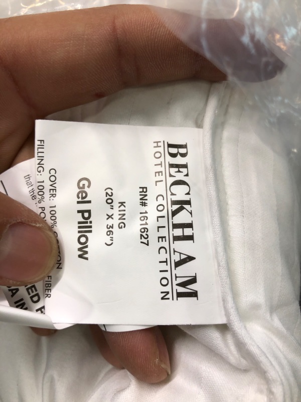 Photo 5 of Beckham Hotel Collection Bed Pillows King Size Set of 2 - Down Alternative Bedding Gel Cooling Big Pillow for Back, Stomach or Side Sleepers