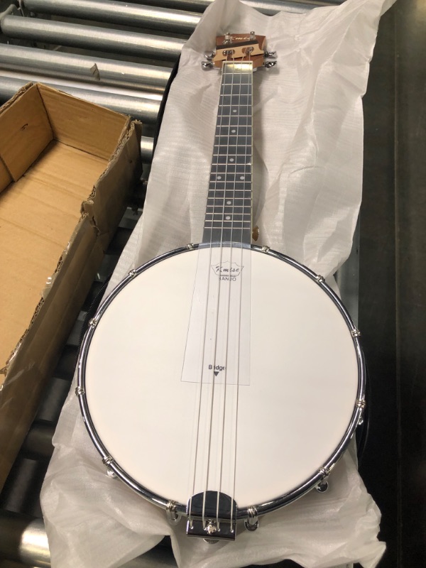 Photo 5 of Kmise, 4, Banjo Ukulele, Concert Size 23 Inch (with Bag Tuner Strap Strings Pickup)