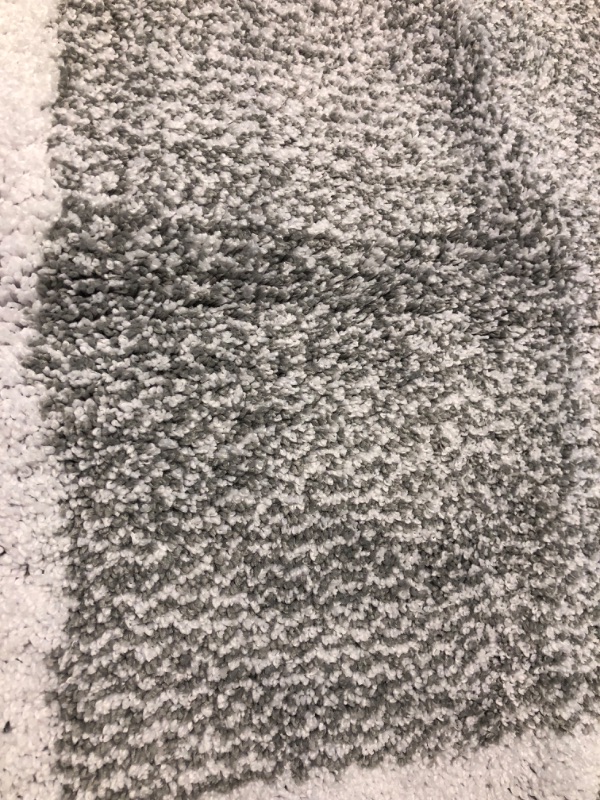 Photo 5 of Color G Bathroom Rug Mat, Ultra Soft and Water Absorbent Large Bath Rug Runner, Bath Carpet, Machine Wash/Dry, for Tub, Shower, and Bath Room (24"x43", Grey and White) 24"x43" Light Grey White