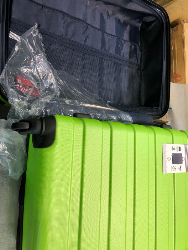 Photo 9 of Coolife Luggage 3 Piece Set Suitcase Spinner Hardshell Lightweight TSA Lock 4 Piece Set apple green2