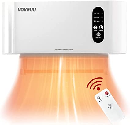 Photo 1 of VOVGUU Indoor Space Heater 1500W Electrical Wall Mounted Floor Remote Control Bathroom Heater With Towel Rack, Waterproof