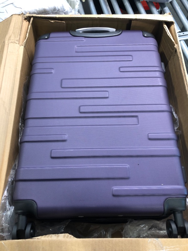 Photo 7 of COOLIFE Luggage Expandable Suitcase PC ABS TSA Luggage 3 Piece Set Lock Spinner Carry on (purple, 3 piece set)
