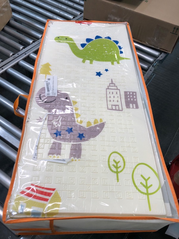 Photo 1 of Easy Baby Extra Large and Thick (0.6in) Foam Play Mat for Babies and Toddlers | Nontoxic, Foldable, Washable, and Waterproof Playmat 77” x 70” (Dinosaurs Pattern)
