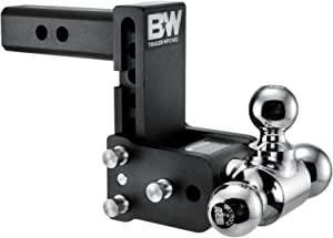 Photo 1 of B&W Trailer Hitches Tow & Stow Adjustable Trailer Hitch Ball Mount - Fits 2" Receiver, Tri-Ball (1-7/8" x 2" x 2-5/16"), 5" Drop, 10,000 GTW - TS10048B
