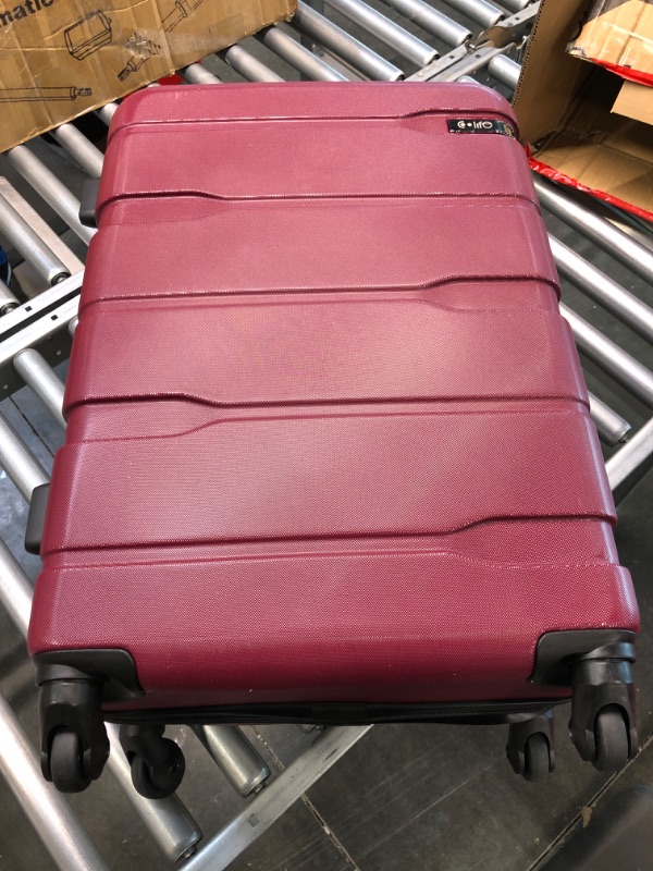 Photo 4 of Coolife Luggage Expandable(only 28") Suitcase PC+ABS Spinner Built-In TSA lock 20in 24in 28in Carry on (Radiant Pink, M(24in).) Radiant Pink. M(24in).