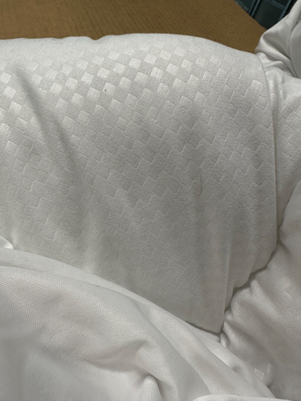 Photo 3 of  Mattress Pad Pillow Top Mattress Cover Quilted Fitted Mattress Protector Cotton  (54x75 Inches, White)