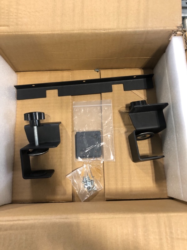 Photo 1 of SONMINDRC Keyboard Tray Under Desk?Sturdy C Clamp Mount System,26.3" x 11" Slide-Out Computer Keyboard Drawer?Fits Full Size Keyboard and Mouse,for Home or Office|for Desks Up to 1.5",Black