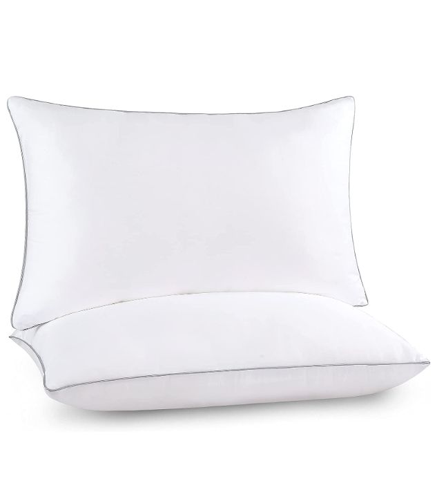 Photo 1 of Bed Pillows for Sleeping Queen Size 2 Count Cooling Pillows for Side Back and Stomach Sleepers Down Alternative Filling Luxury Soft