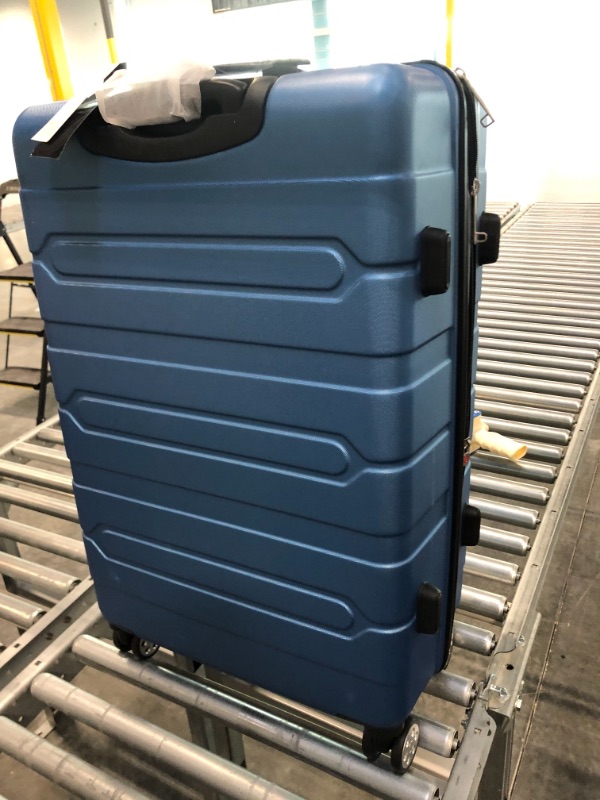 Photo 1 of FOCHIER F 3 Piece Expandable Luggage Set with TSA Lock, Hardside Rolling Suitcase Set with 4 Spinner Wheels for Women Man, 20 24 28 Inch Deep Blue