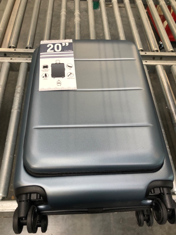 Photo 1 of COOLIFE Luggage Suitcase Piece Set Carry On ABS+PC Spinner Trolley with pocket Compartmnet Weekend Bag(Night navy, 20in(carry on)) Night navy.. 20in(carry on)