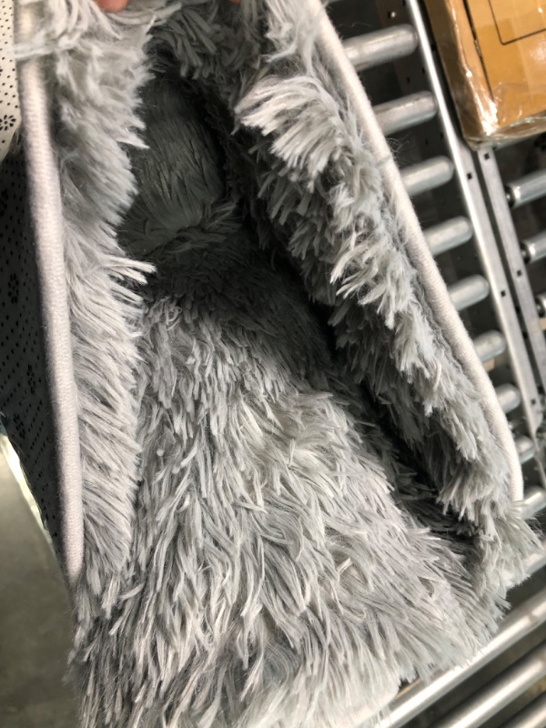 Photo 3 of Velvet Grey Fuzy Area Rug 