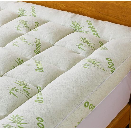 Photo 1 of Bamboo Mattress Topper Queen Size, Cooling Extra 3 Inch Thick Breathable Mattress pad
