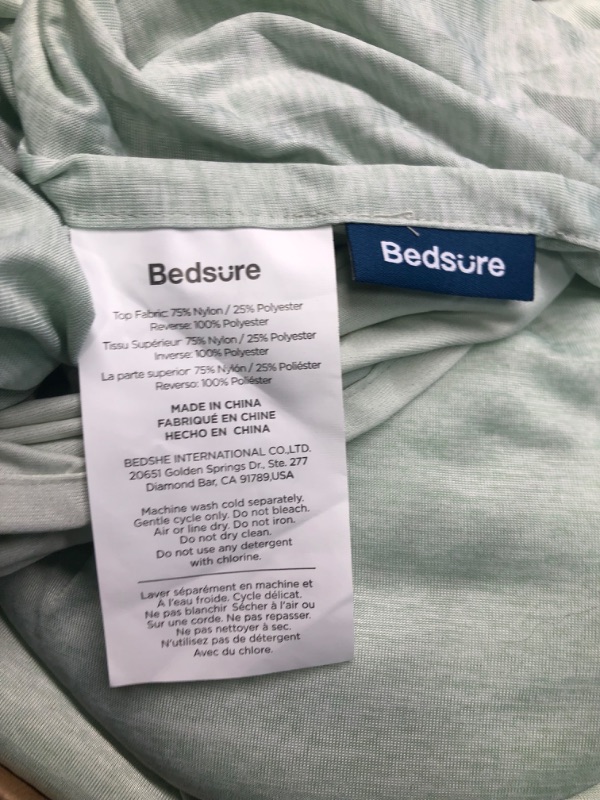 Photo 4 of Bedsure Sherpa Fleece Throw Blanket for Bed - Soft comforter for Bed, Sage Green Including 2 count Pillow Cases