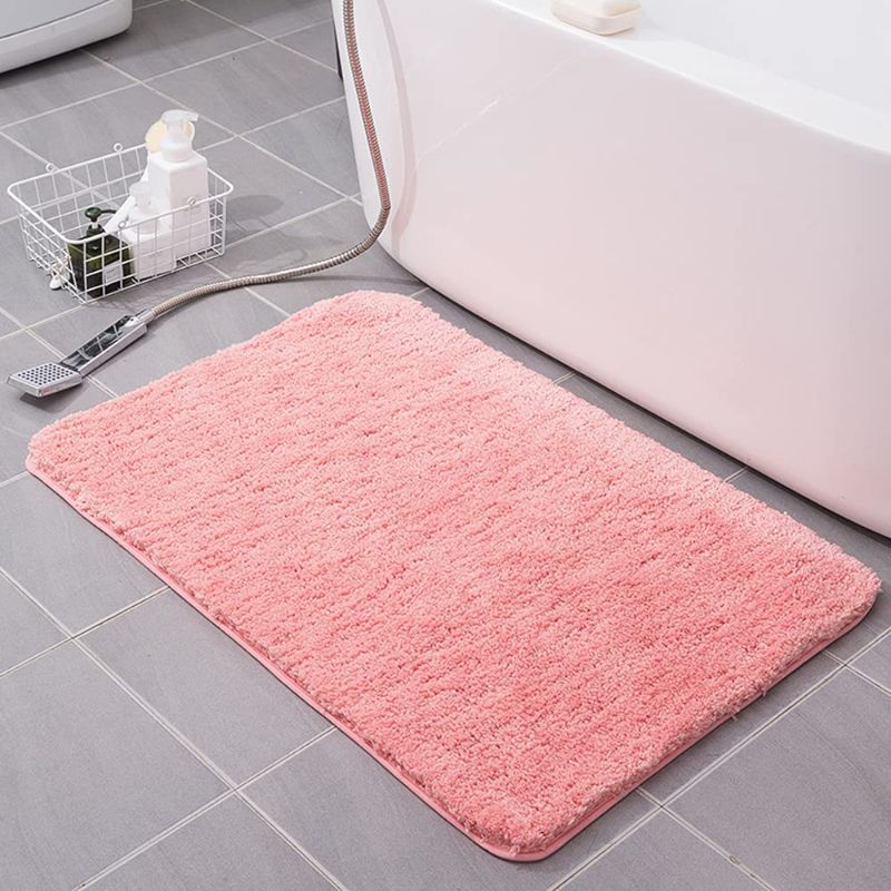 Photo 1 of Bathroom Rugs Non-Slip Bath Mat Fluffy Soft Microfibers Shower Carpet Quick Dry Super Absorbent