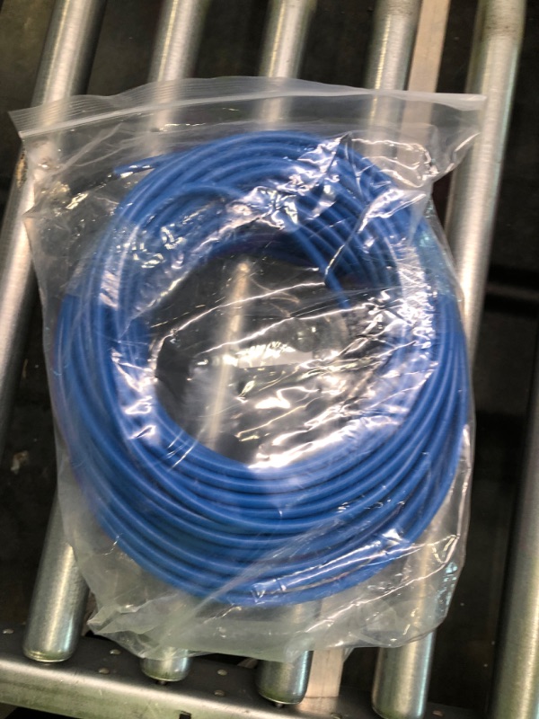Photo 4 of 50ft Made in USA 3X Shields 18AWG 75 Ohm FIRE Retardant CMR RG6 Coax Cable HD Antenna Weather Seal Brass CONNECTORS UL ETL Cut to Order Assembled in USA by PHAT SATELLITE INTl (Blue)
