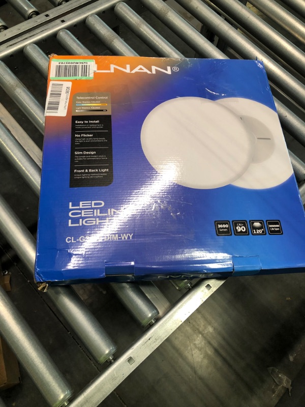 Photo 2 of BLNAN LED Flush Mount Ceiling Light with Remote Control, 15.4 Inch 36W 3000K-6500K Dimmable Ultra Thin Low Profile Wired Ceiling Lamp with Night Light for Living Room Bedroom Kitchen