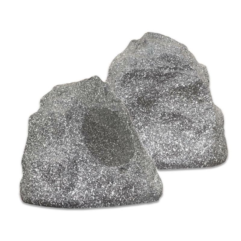 Photo 1 of Outdoor Speakers Set Granite Rock 2-Piece Weatherproof For Patio Deck Garden