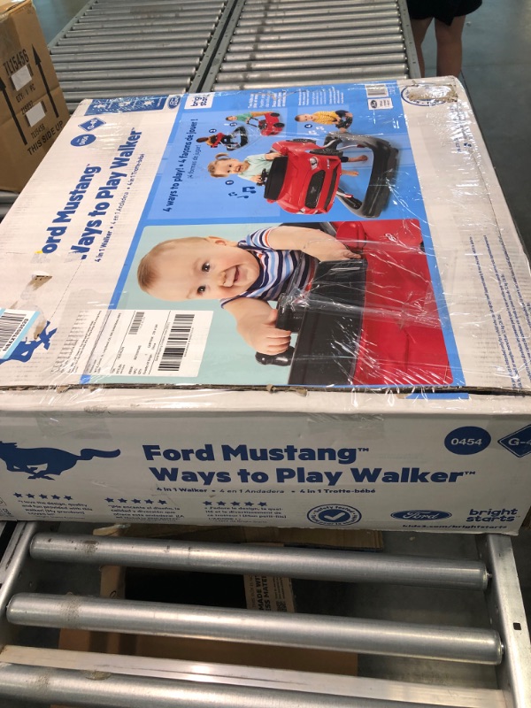 Photo 2 of Bright Starts Ways to Play 4-in-1 Walker - Ford Mustang, Red, Ages 6 Months +, Red Ford Mustang Mustang Red