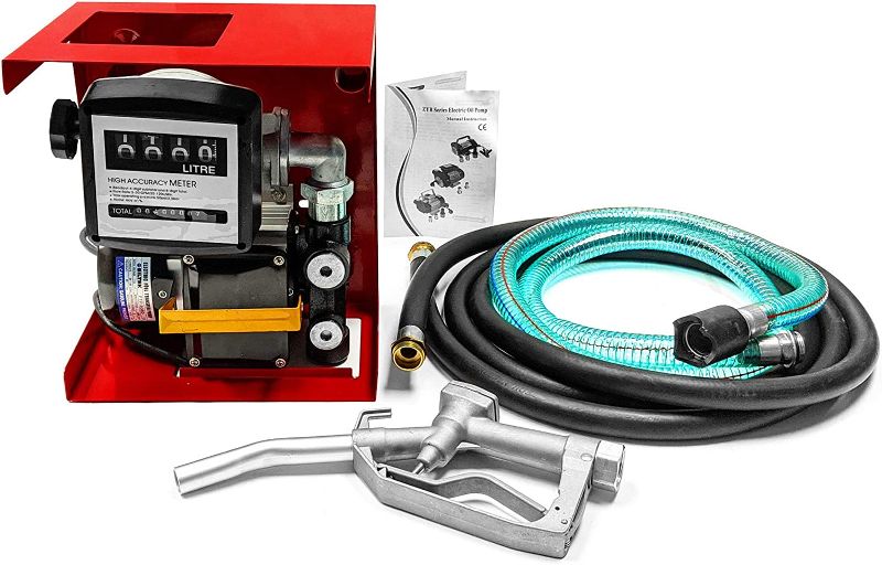 Photo 1 of 110V Electric Fuel Transfer Pump - Includes a Meter, Nozzle & 13ft Hose - for Diesel Oil (Not for Gasoline) - 60 L/Min