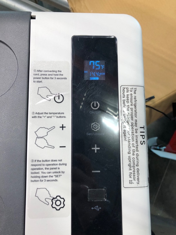 Photo 3 of F40C4TMP Portable 12 Volt Refrigerator, 23 Quart (22L) Portable Car Freezer, -8? to 50? Compressor 12V Fridge for Camping, Road Trip, Travel, Van, Truck, RV, Outdoor and Home, 12/24V DC & 110~240V AC