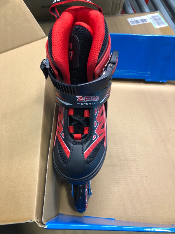 Photo 4 of 2PM SPORTS Torinx Red Boys Adjustable Inline Skates, Fun Roller Blades for Kids, Beginner Roller Skates for Girls, Men and Ladies