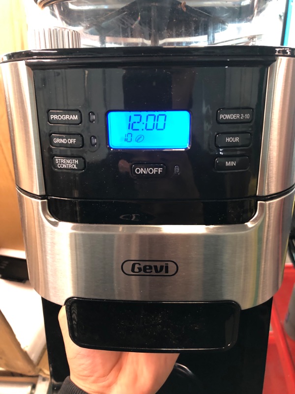 Photo 4 of 10-Cup Drip Coffee Maker, Grind and Brew Automatic Coffee Machine with Built-In Burr Coffee Grinder, Programmable Timer Mode and Keep Warm Plate, 1.5L Large Capacity Water Tank Black3 size 4