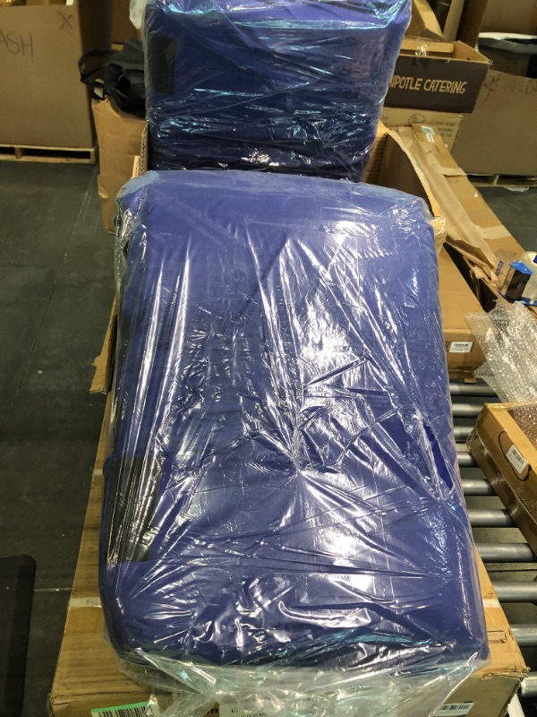 Photo 1 of Matrix Cell Memory Foam Camping Mattress Pad, Roll Up Mattress Floor Mattress for Adults, Roll Away Bed, Sleeping Mat, Cot Mattress Pad, Camp Sleep Mat, Guest Bed for Sleepover Single 75"x30"x3" - Navy Blue