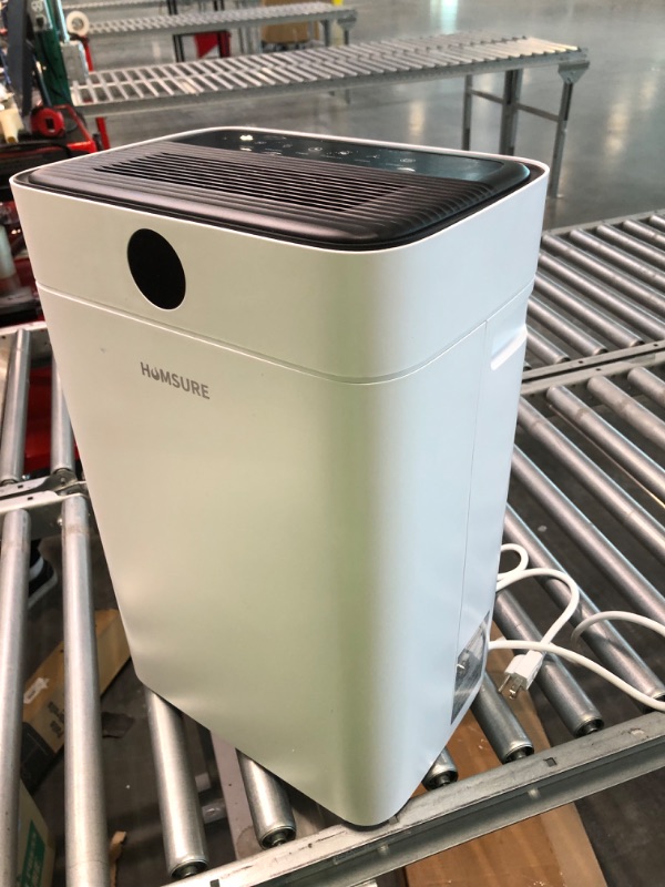 Photo 1 of HUMSURE 50 Pint Dehumidifier 3000 Sq. Ft Room, for Basements with Drain Hose, Ideal for Large & Medium Sized Bathroom and Bedroom (White)