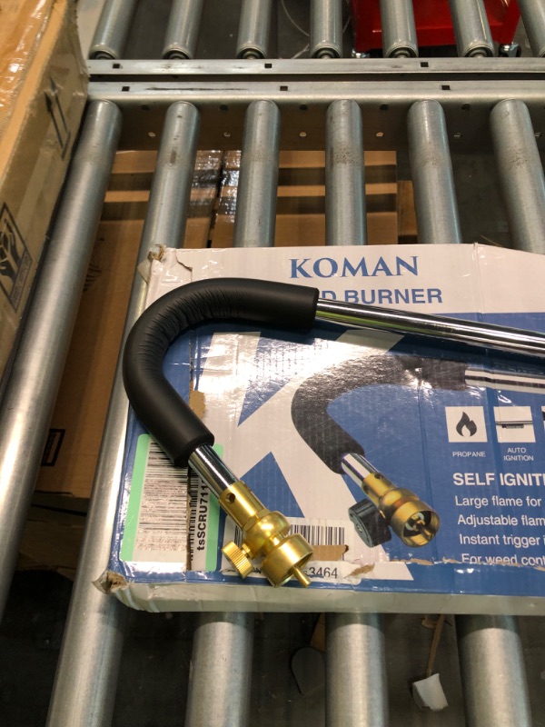 Photo 4 of KOMAN Weed torch Propane Burner with 12FT Converter Hose,Fuel by 1LB Propane Gas Cylinder/5-40LB Propane Tank,self ignition,for Roofing,Weeding,Campfire Starting(Output 24000BTU, Propane not included)