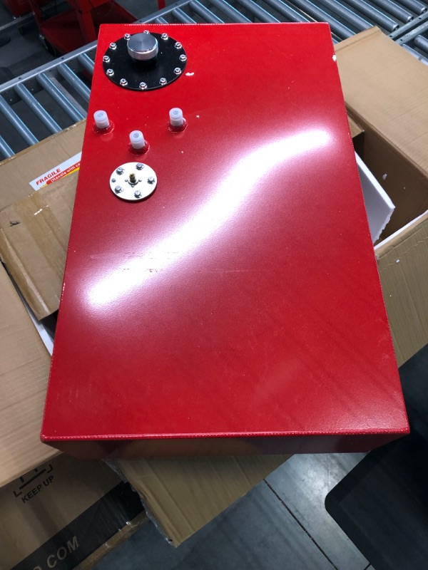 Photo 4 of GSTP Universal 17 Gallon 64L Fuel Cell Tank Aluminum with Cap and Level Sender Polished Red