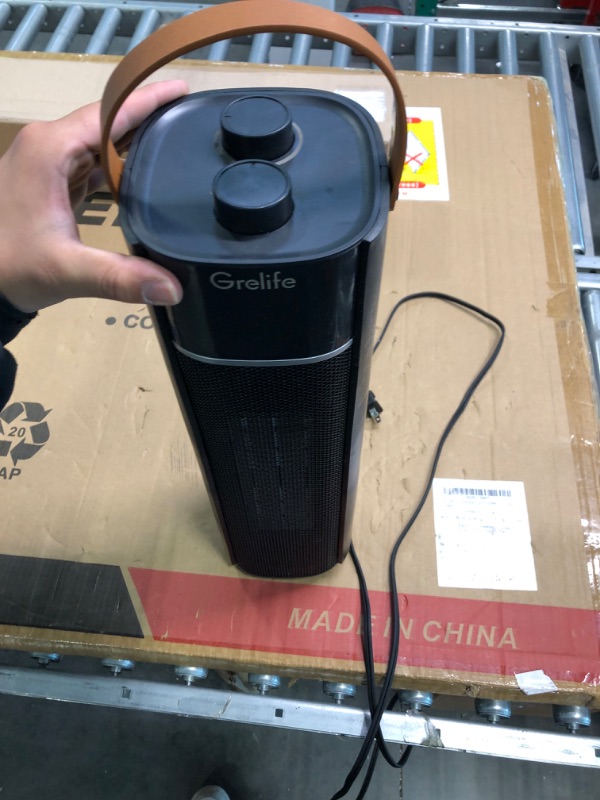 Photo 1 of Grelife 1500W Space Heater with Adjustable Thermostat, 18" PTC Fast Heating Cera