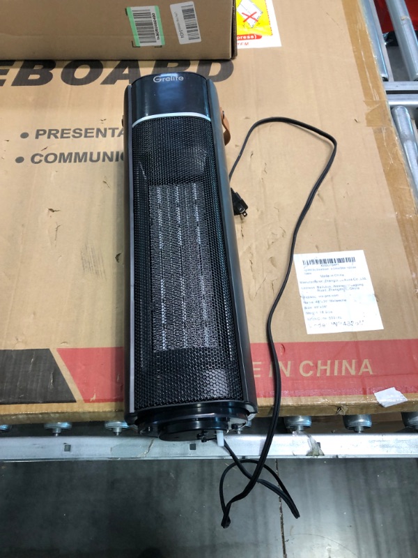 Photo 1 of Grelife 1500W Space Heater with Adjustable Thermostat, 18" PTC Fast Heating Cera